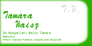 tamara waisz business card
